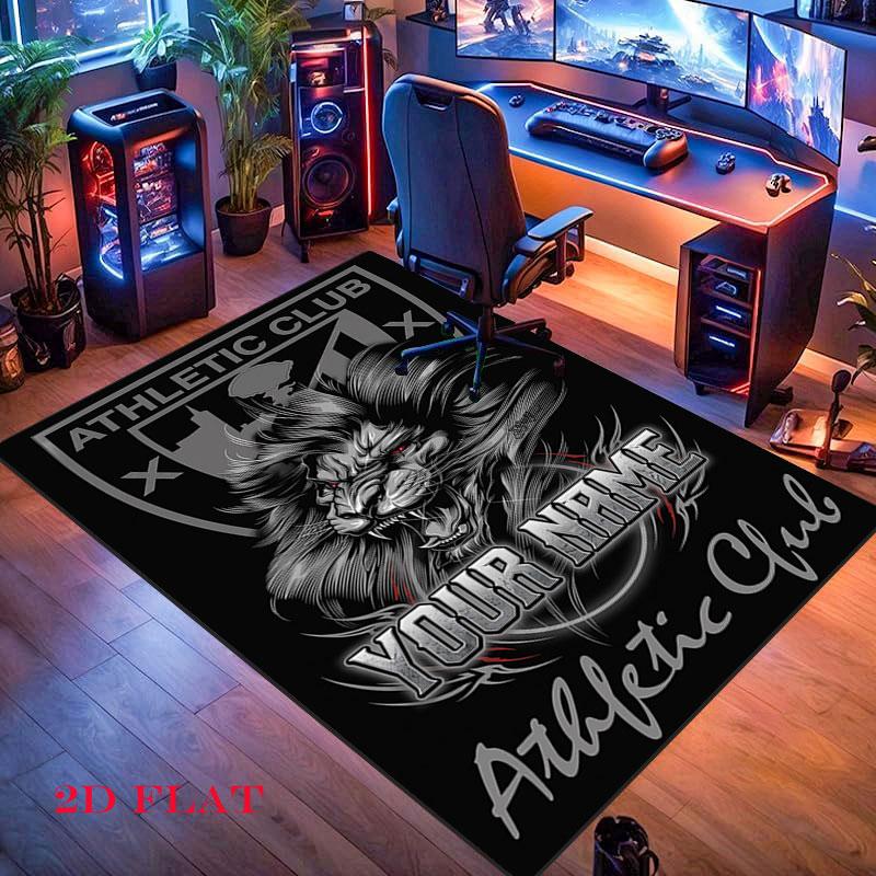 Custom Athletic Bilbao Carpet Rug for Living Room Bedroom Home Sofa Decoration,Kids play Nonslip Floor Mat