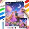 Tangled Romantic Garden Night Painting by Numbers Hand Filled Drawing Art Kit Home Decor