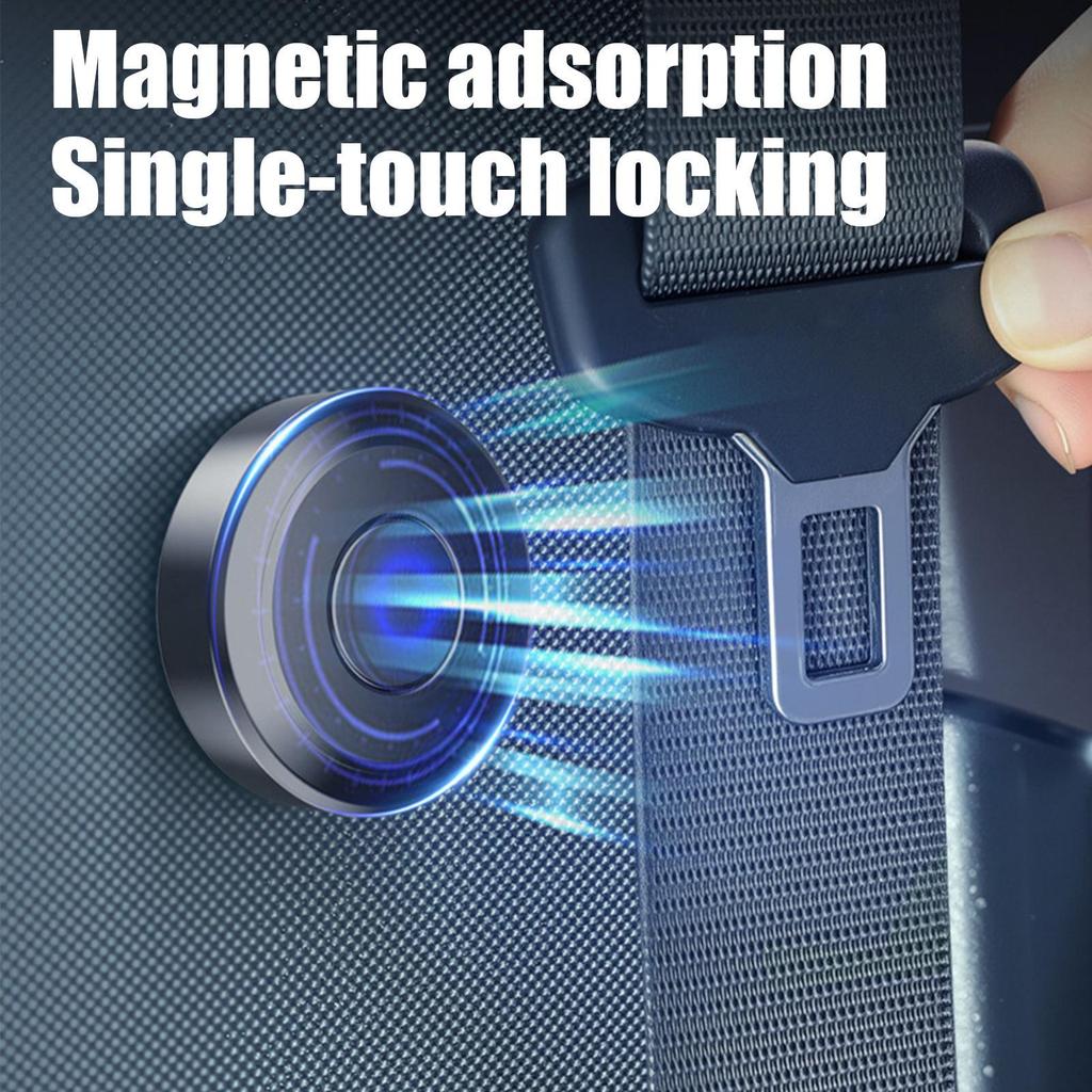 Magnetic Seat Belt Holder Car Safety Belt Locking Device Seat Belt Fastener Latch Shake Stabilizer Magnetic Suction Accessories