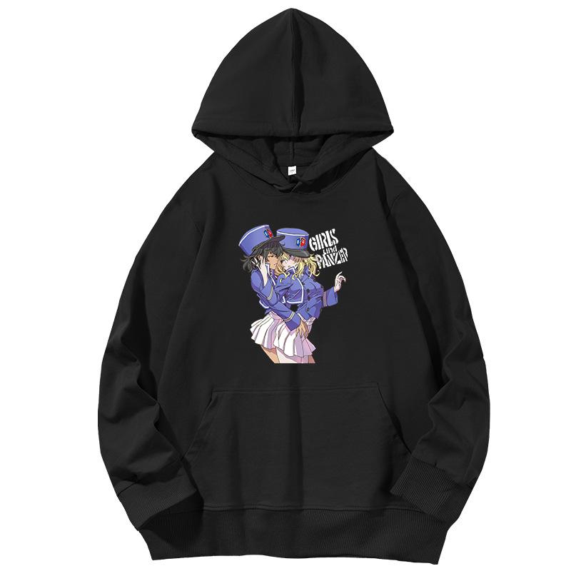 Anime Girls Und Hot Sexy Lesbian Couple Female Manga Graphic Hooded Sweatshirts Hooded Shirt Cotton Unisex Sportswear