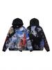 Vale Valley Distressed Ghost Print Halloween Hooded Cardigan