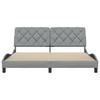 Bed Frame without Mattress Light Grey 180x200 cm Fabric