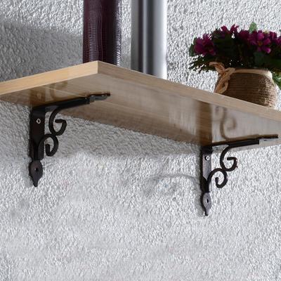 1 Pair Black Metal Triangular Bracket Home Shelf Support Furniture Hardware