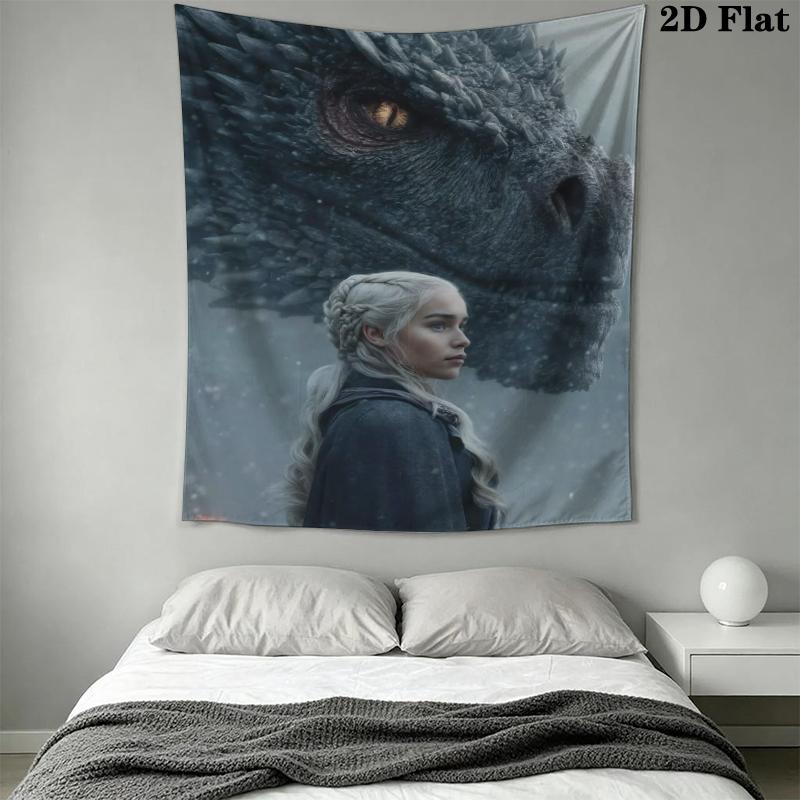 Game of Thrones Wall Tapestry Aesthetic Wall Hanging Printed Fabric Blanket Decorative Tapestries for Bedroom Living Room Home Decor