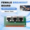 A84X-RJ45 Female Breakout Board,Solderless RJ45 To 8Pin Quick Spring Terminal,Three Ways RJ45 Female Connector With PCB Board