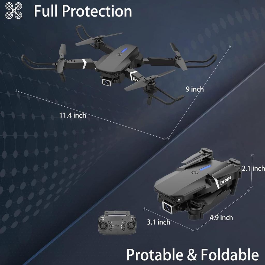 HD Foldable Drone, Equipped With 1/2/3 Batteries, Dual HD Cameras, Foldable Rc Drone With APP Control, Real-time Video Remote Control Quadcopter