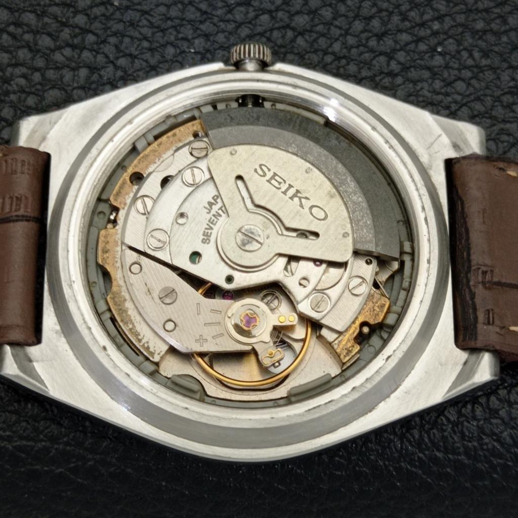 JAPAN VINTAGE SEIKO AUTOMATIC 6309A MENS SILVER COLOR DIAL WATCH a700473-5 R203-a700473