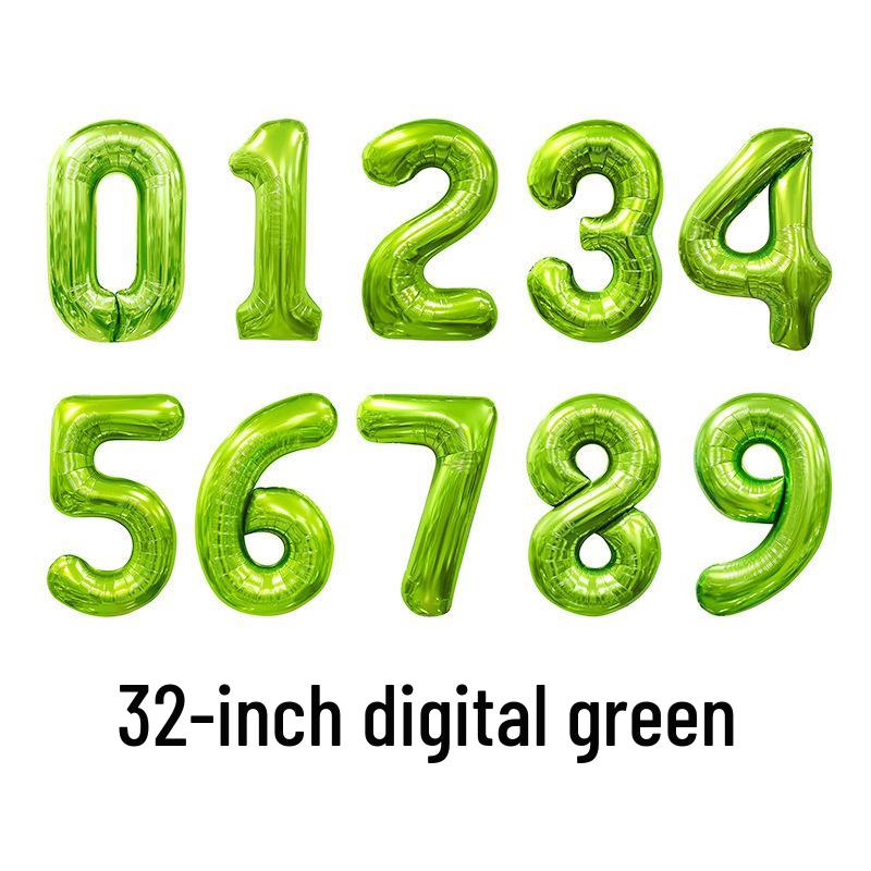 32-Inch Gold Number-Shaped Foil Balloons for Decorations