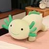 Giant Cuddly Salamander Newt Baby Toddler Axolotl Doll Plush Toy Green Blue Pink Rose Red Lying Smiling Face Aquatic Animal Gift Idea