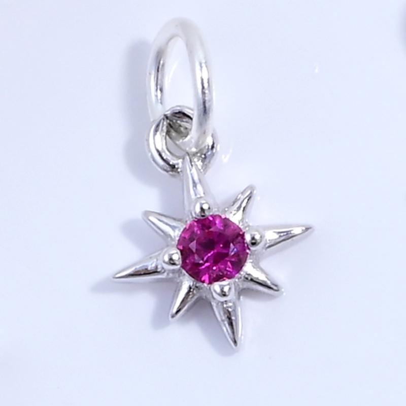 S925 Silver Miniature Zircon Eight-star Shaped Charms Diy Jewelry Making Accessories Earring Necklace Parts Shiny Fitt