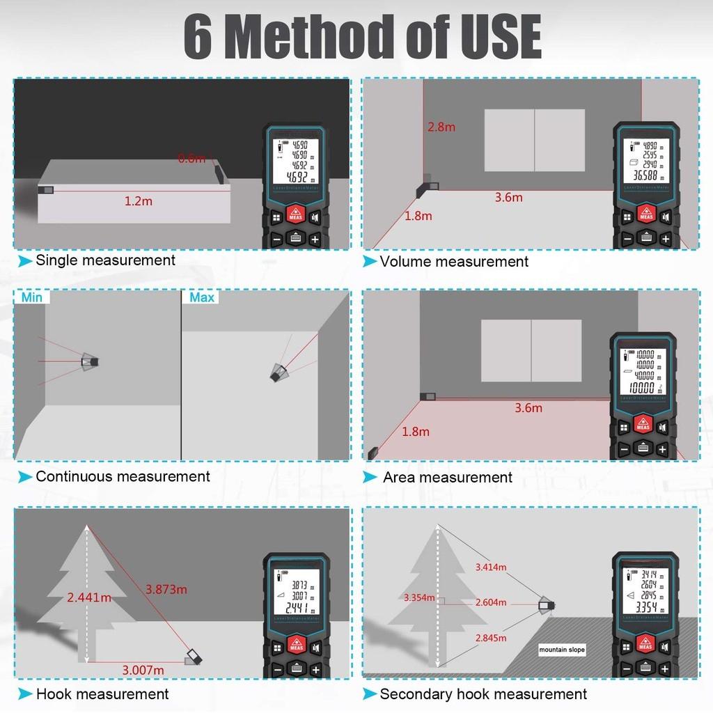 Handheld Tape Measure Test Tool Portable Professional Laser Rangefinder X5 Digital Precision Laser Distance Meter