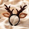 Pet Headband with Antlers Festive Headwear Soft for Pets