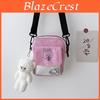 Canvas Shoulder Bag For Women With Color Block Design And Zipper Closure For Daily Use