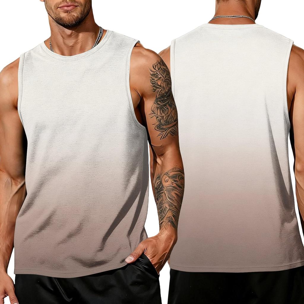 Men's Basic Sleeveless Tank Top Casual Muscle Shirt Lightweight Summer Workout Gym Vest