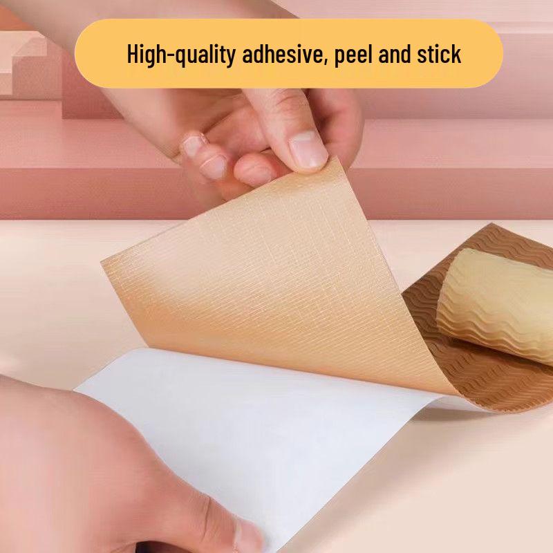 Non-slip, wear-resistant adhesive rubber pad for shoe sole repair and non-slip high heel leather shoes.
