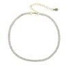 Silver Gold Rose Pink 3mm Zircon Cz Tennis Chain Iced Out Bling Women Charm Anklet