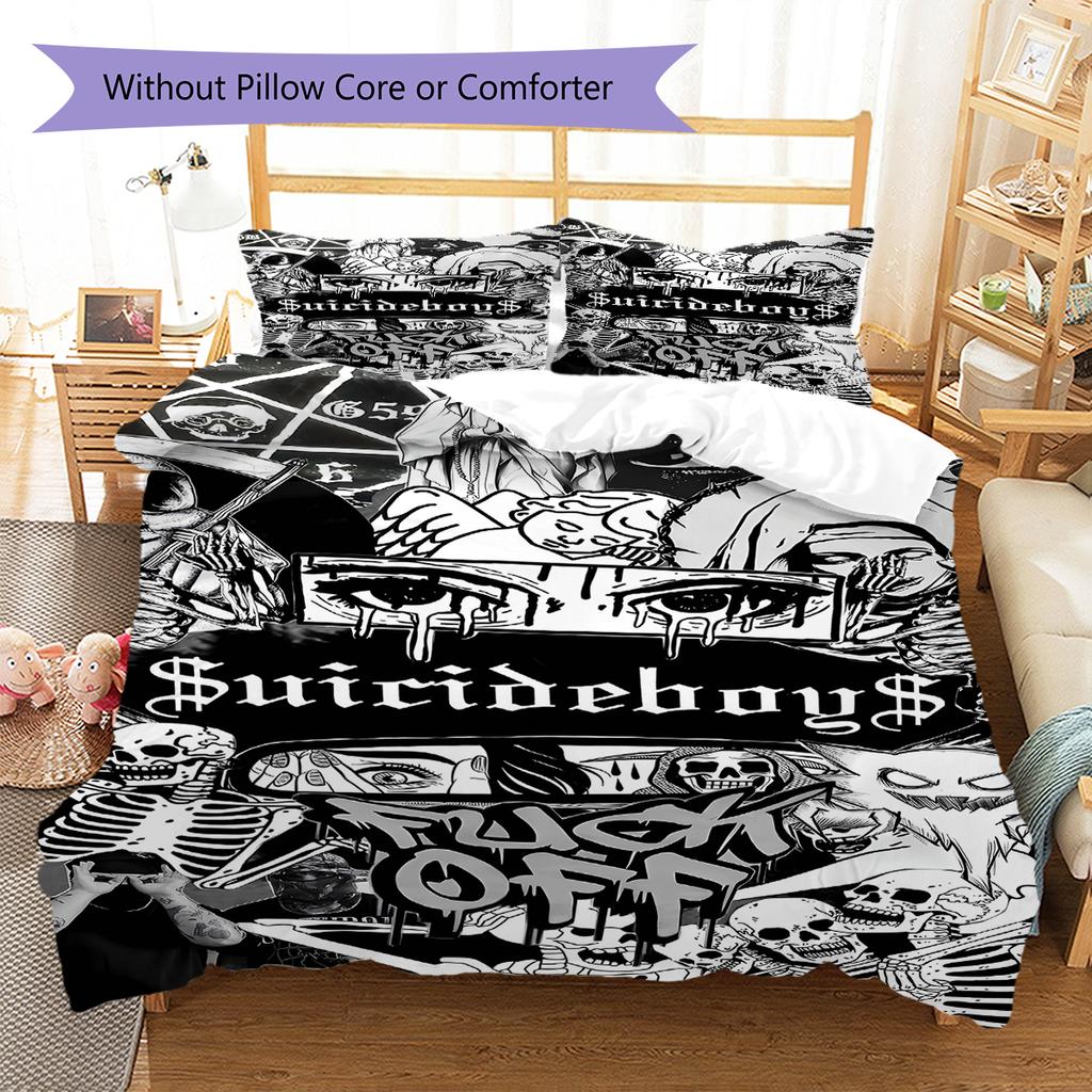 $uicideboy$,ALF Patroon Beddengoed,Dekbed Set Dekbedovertrek Kussensloop Huis Verjaardagscadeau (1 dekbedovertrek + 2 kussenslopen, zonder binnenkussen)
