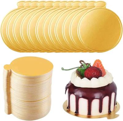 100 teile/paket Kuchen Karton Mini Kuchen Platten Cupcake Dessert Tablett Multi Form Papier Goldene Basis Kuchen Gebäck Dekorative Kit Party