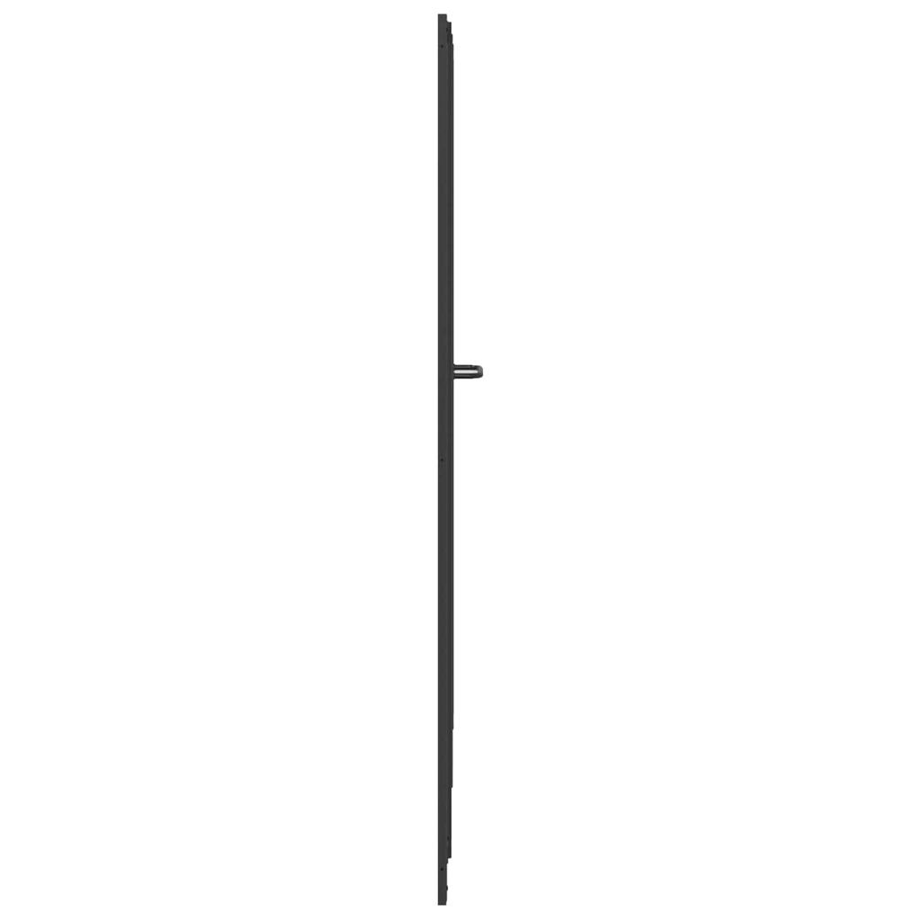 Shower Screen Black 168 X 140 Cm Aluminium