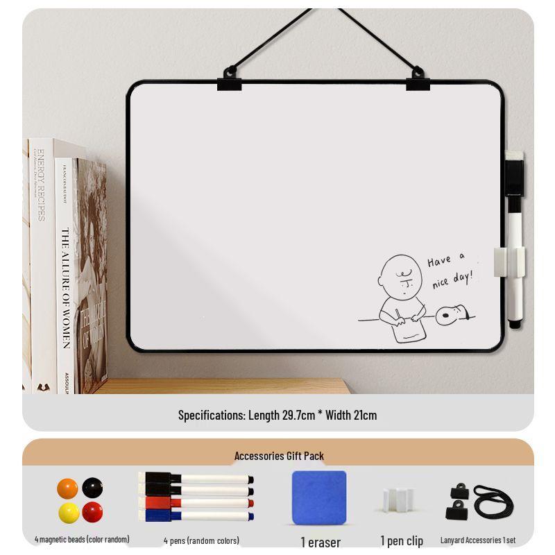 Wall-mounted Mini Double-sided Magnetic Children's Whiteboard - Erasable Writing and Drawing Blackboard