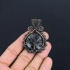Larvikite Pendant, 999 Copper Wire Wrapped Gemstone Jewelry, Handmade Pendant Amazing Jewelry, Gift For Her