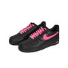 Nike Air Force 1 Height Increasing Low Top Skateboard Shoes Unisex Black Pink CW2288-001(Team133-2.0)