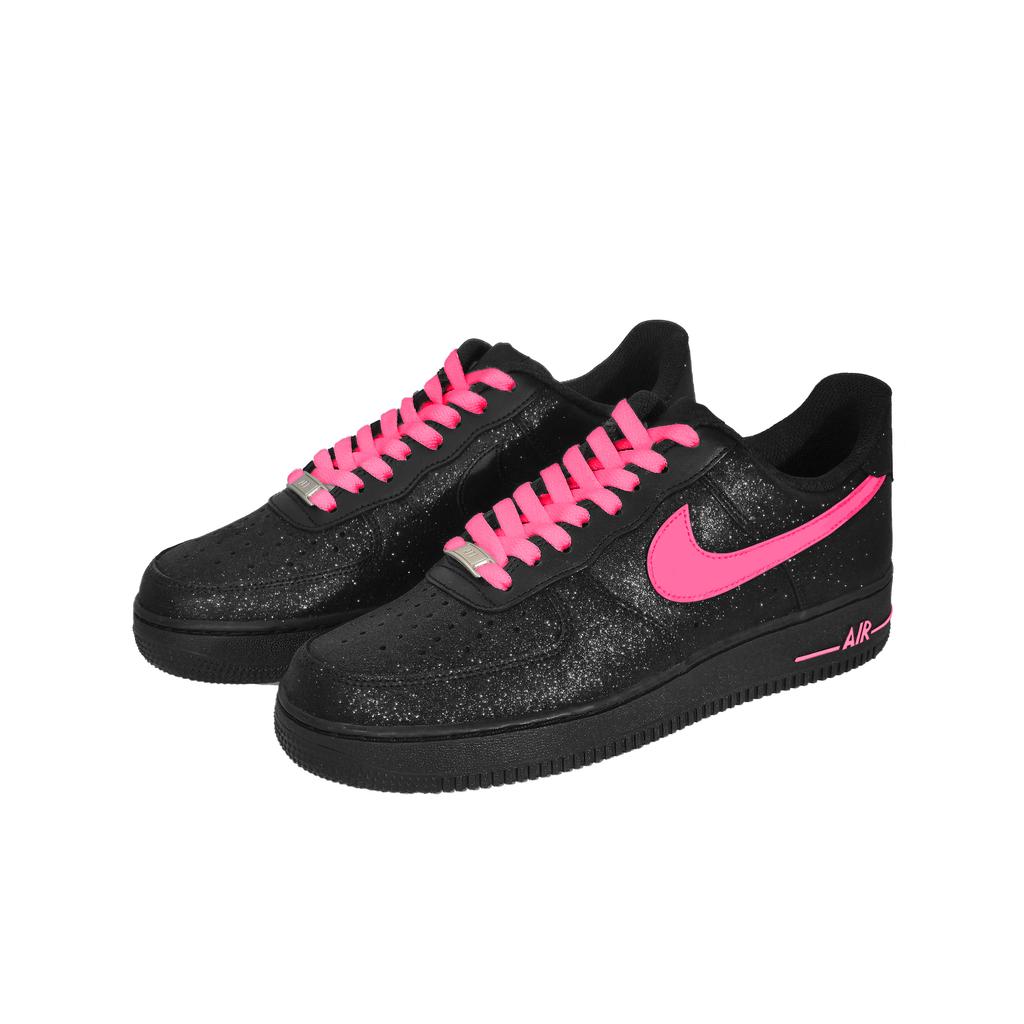 Nike Air Force 1 Height Increasing Low Top Skateboard Shoes Unisex Black Pink CW2288-001(Team133-2.0)