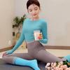 Top Longo de Pilates e Yoga Feminino de Alta Qualidade Outono/Inverno 2025 com Sutiã Embutido