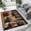 Tappetini stampati in 3D con chitarra colorata per soggiorno, tappeti antiscivolo, camera da letto, comodino, decorazione moderna per la casa, tappetini lavabili