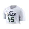 Nike NBA Quick-Dry Basketball T-Shirt, Jazz Team, Mitchell No. 45 Men Top White 870813-104