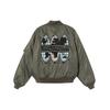 Stussy X CDG Collaboration MA1 Classic Back Letter Trendy Fashion Print Comfortable Versatile Long Sleeve Jacket Unisex Jackets Army-Green 315271