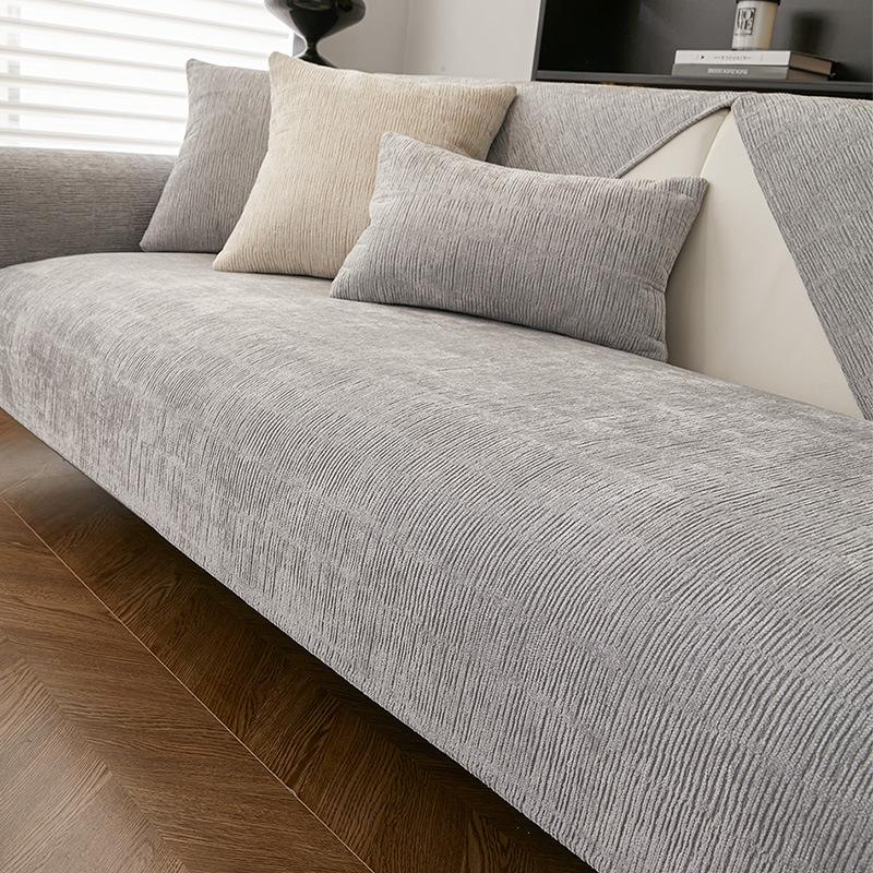 Breathable Cotton-Blend Sofa Cover, Classic Couch Cover And Stretchy Sofa Slipcover For Comfortable Seating