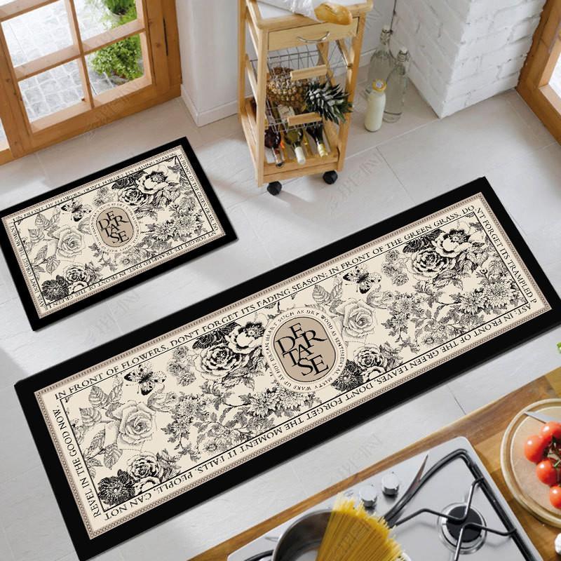Pvc Long Rectangular Kitchen Floor Mat Waterproof Oilproof Nonslip For House Kitchen