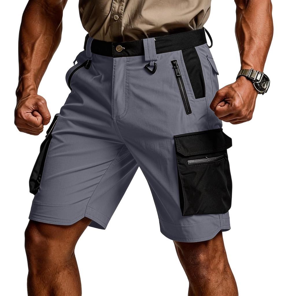 Heren Stretch Casual Werkbroeken, Lichte Golfbroeken, En Elastische Werkshorts Met Meerdere Zakken