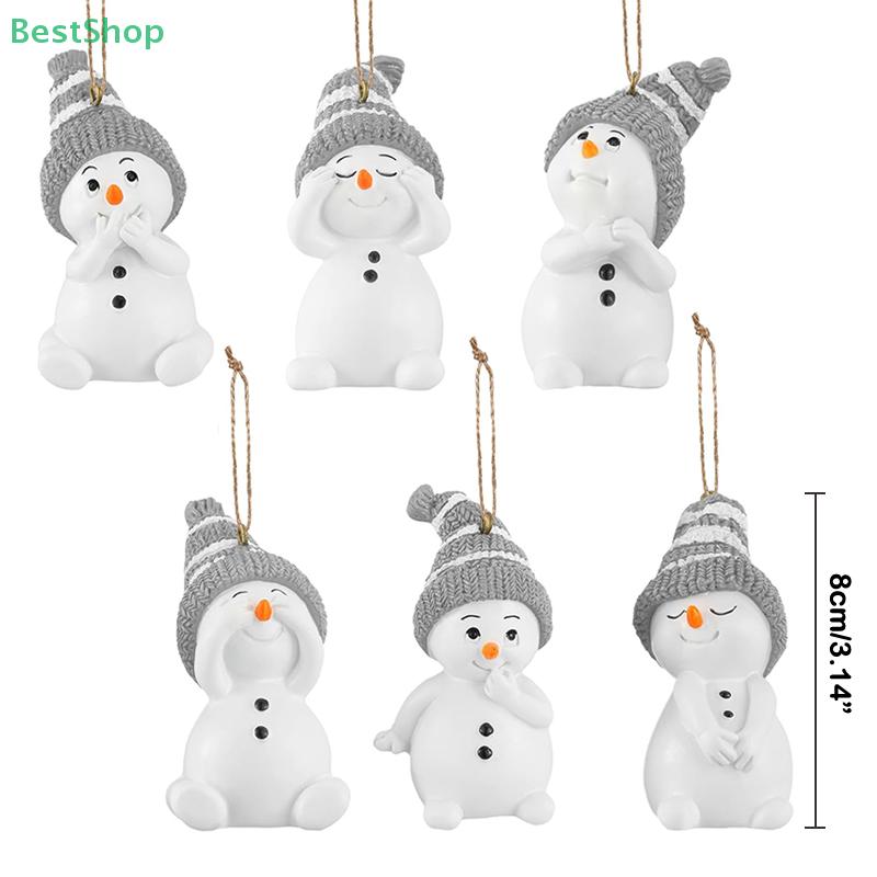 6/12/24Pcs Christmas Cute Snowman Decor Pendants for Winter Christmas Tree Decoration New Year Christmas Gifts Party Supplies
