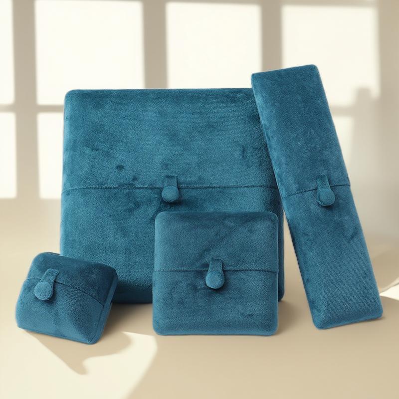Luxury Velvet Double-Opening Jewelry Storage Box for Rings, Pendants, Bracelets, and Necklaces