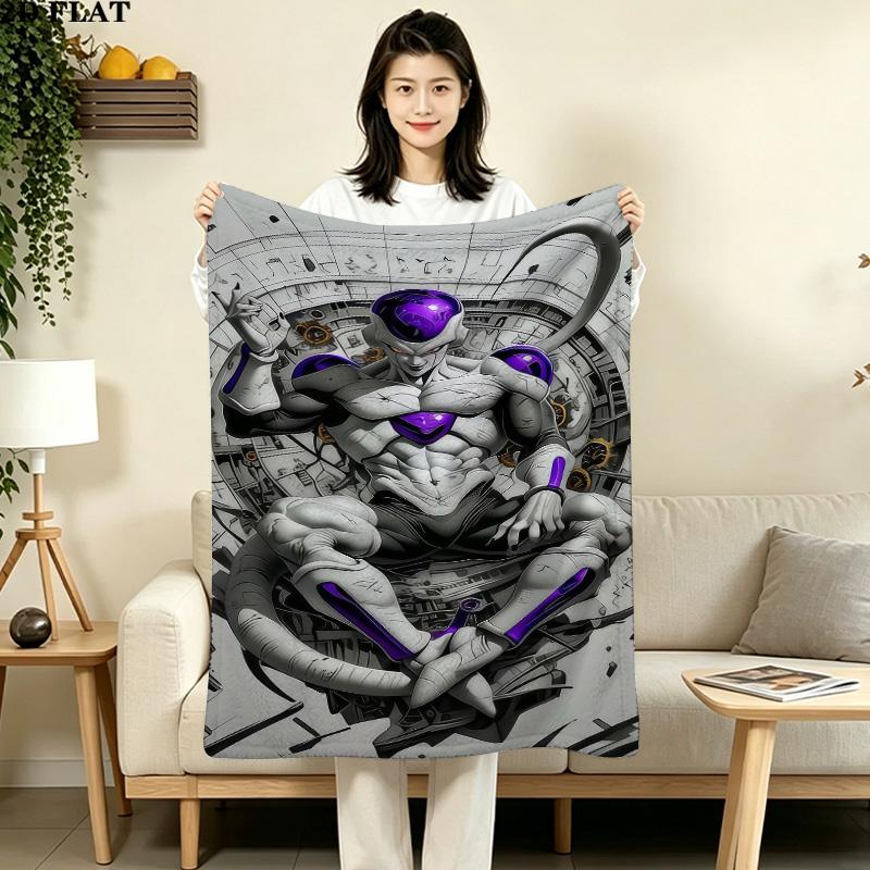 1PC Dragon Ball Patterned Flannel Blanket Suitable For All Seasons For Home Decor Warmth And Comfort Gifts Holiday Present