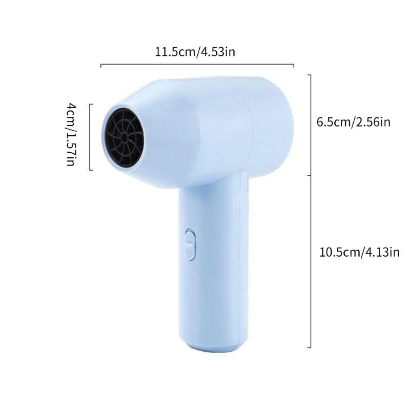 Mini vzduchový ventilátor Air Blower 12V dobíjecí fén 2x 1500mAh baterie