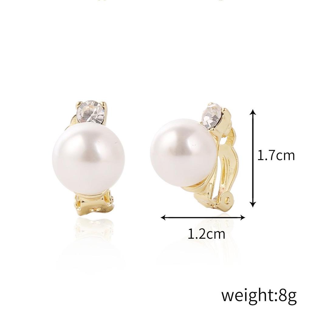 Baroque Pearl Clip-On Earrings for Women Without Pierced Ears