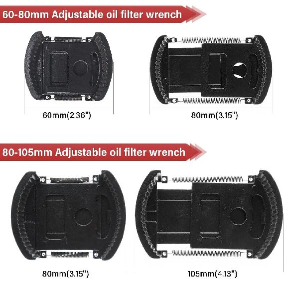 60-105mm Adjustable Steel Spanner For Car Oil Filter Wrench Filter Wrenches Remover Steel Fuel Truck Motorcycle Accessories