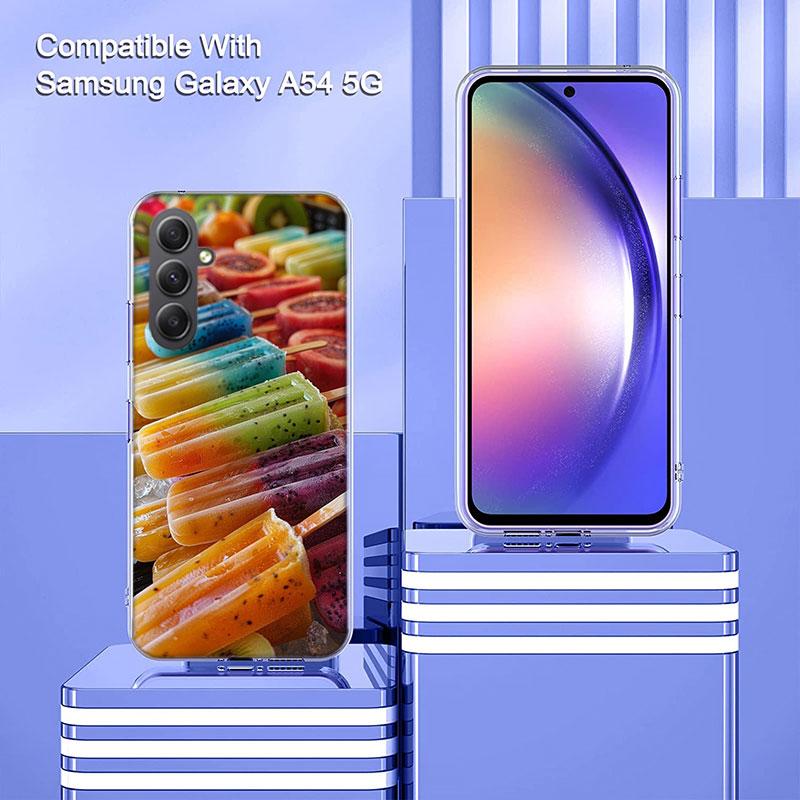 Colorful Ice Cream and Popsicles Phone Case for Samsung A17 A37 A57 A07 A16 A26 A36 A56 A06 A02S A12 A22 A32 A52S A04S A14 A24 A