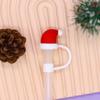 Christmas New Year Theme Cute Straw Dust Cap Dust Plug Detachable Doll Cute Straw Dust Cover Glass Stainless Steel Straw Cover