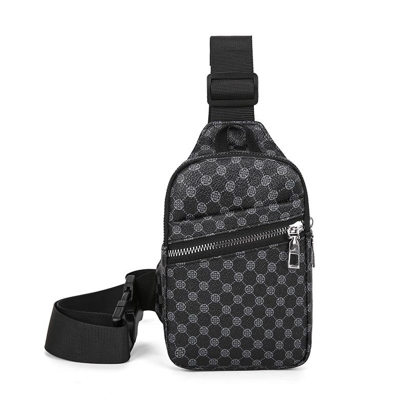 

Men s Crossbody Lightweight Water-Repellent Chest Bag - Trendy, Simple Sports & Casual Design чёрный