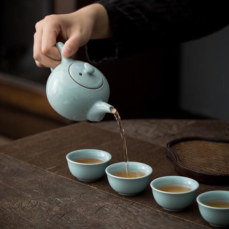Hongyu Youman Crackle Glaze Travel Tea Set