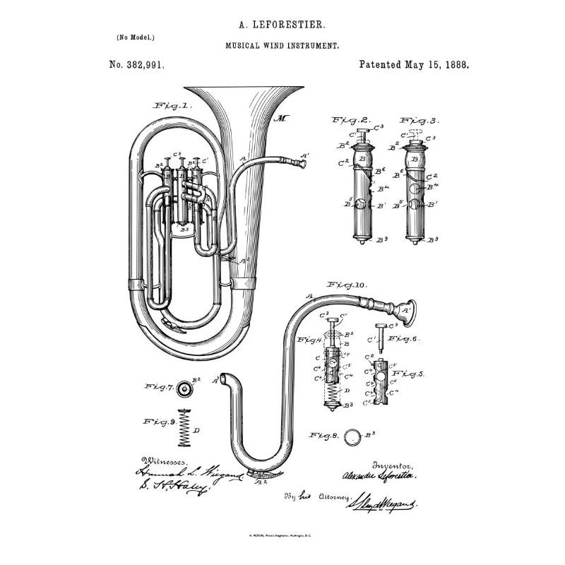 

Патентованный Черно-белый плакат Винтажные Музыкальные инструменты Спортивное оборудование Рисунок пистолета Печать на холсте Плакат Домашний декор для комнаты 21cm×30cm NoFrame