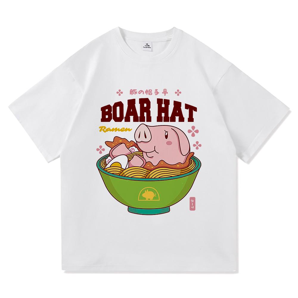 The Seven Deadly Sins T Shirt Men Anime Nanatsu No Taizai Sir Hawk Ramen Tshirt Unisex Funny Cute Pig Noodles Cotton Tees Shirts