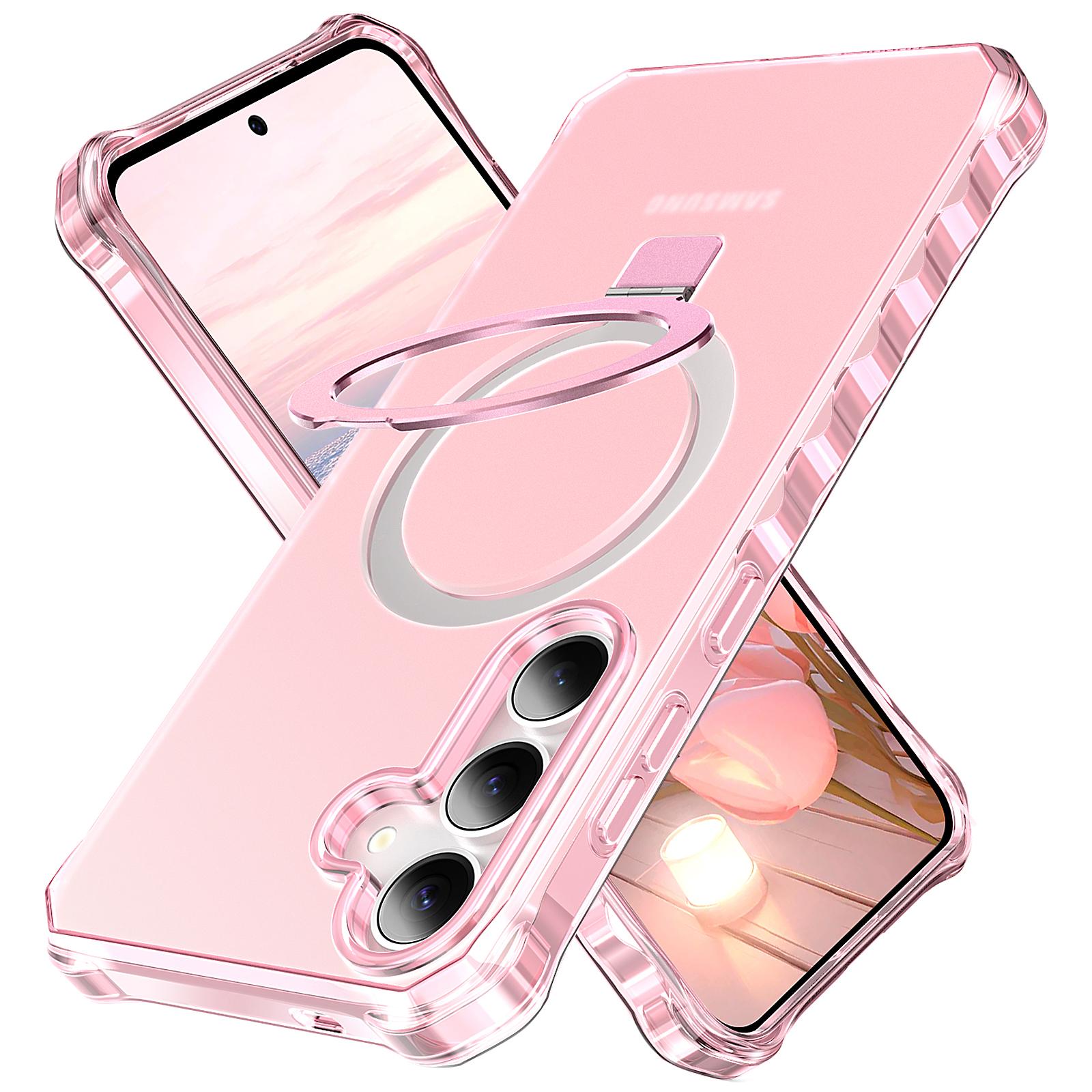 

For Samsung Galaxy S25+/S24+ Case Small Wavy Edge Magnetic Case Frosted Anti-Drop PC + TPU Phone Cover A