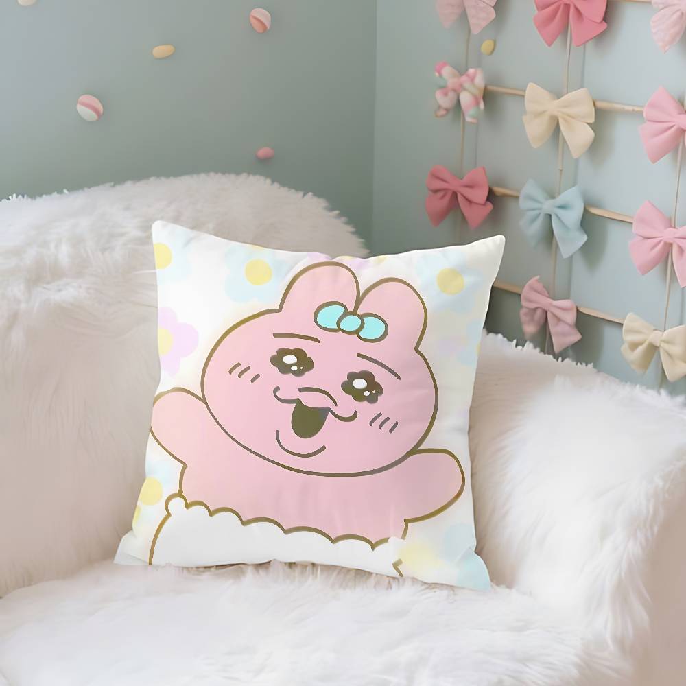 O-Opanchu-S U-Usagi Case Plush Fabric Soft Pillowcase Double Sided Print Cushion Cover Household Gifts