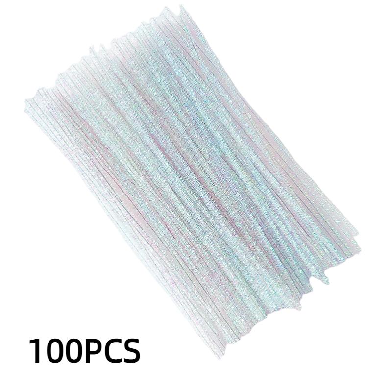 100pcs Chenille Colorful Stems Diy Craft Material Kit Kids Skill Development Toy