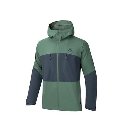 Water Shell Earth Shell 2.0 Hard Shell Waterproof Outdoor Hooded Jacket Men Jacket Green Gray 952437607-3
